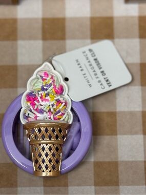 NWT B&BW Soft Serve Ice Cream Cone with Sprinkles Fragrance Vent and Visor Clip